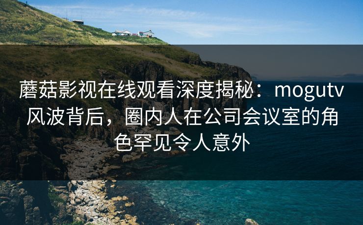 蘑菇影视在线观看深度揭秘：mogutv风波背后，圈内人在公司会议室的角色罕见令人意外